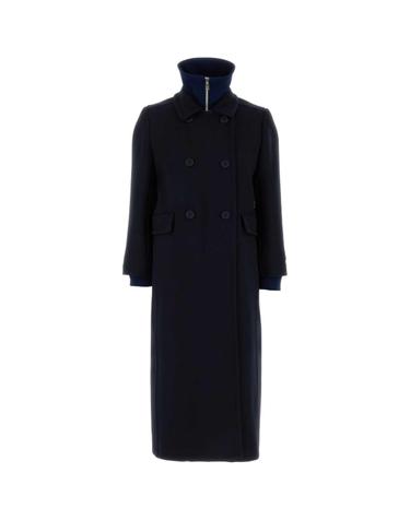 [해외직구][X45]프라다 P618TSOOO18VY F0008 여성 코트 하프 롱 트렌치 오버코트 코트자켓 Navy blue wool coat