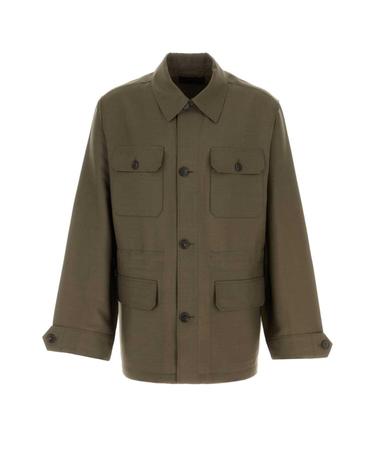 [해외직구][X45]프라다 SGD127SOOO12I1 F0161 남성 블레이저 봄버 캐주얼자켓 Olive green mohair blend jacket