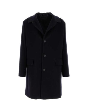 [해외직구][X45]프라다 UC514GSOOO15LH F0008 남성 코트 하프 롱 트렌치 오버 Midnight blue wool blend coat