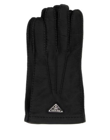 [해외직구][X45]프라다 2GG05T038 F0002 남성 장갑 글로브 니트 가죽 Black nappa leather gloves