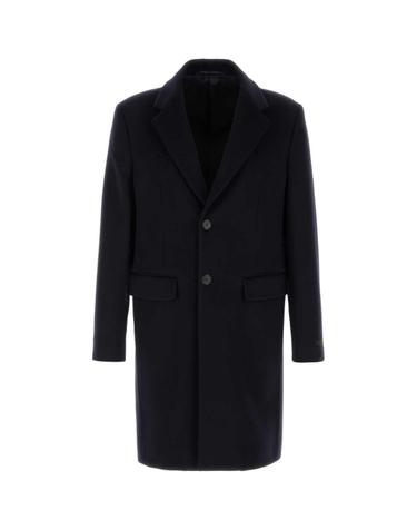 [해외직구][X45]프라다 UC486MS23218I1 F0008 남성 코트 하프 롱 트렌치 오버 Dark blue wool blend coat
