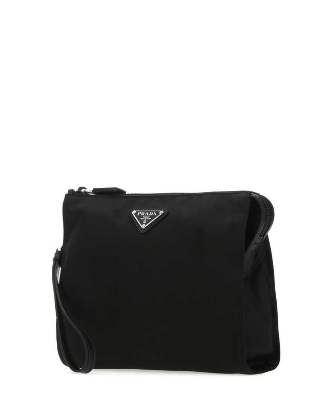 프라다 [해외직구][X45]프라다 2NE7892DMH F0002 남성 클러치백 파우치백 Black Re nylon clutch 착용컷