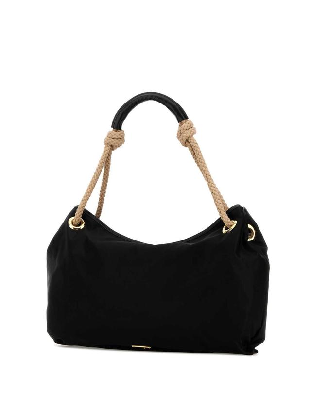 프라다 [해외직구][X45]프라다 1BC2822HG8 F0002 여성 토트백 쇼퍼백 탑핸들백 핸드백 Black fabric shopping bag 착용컷