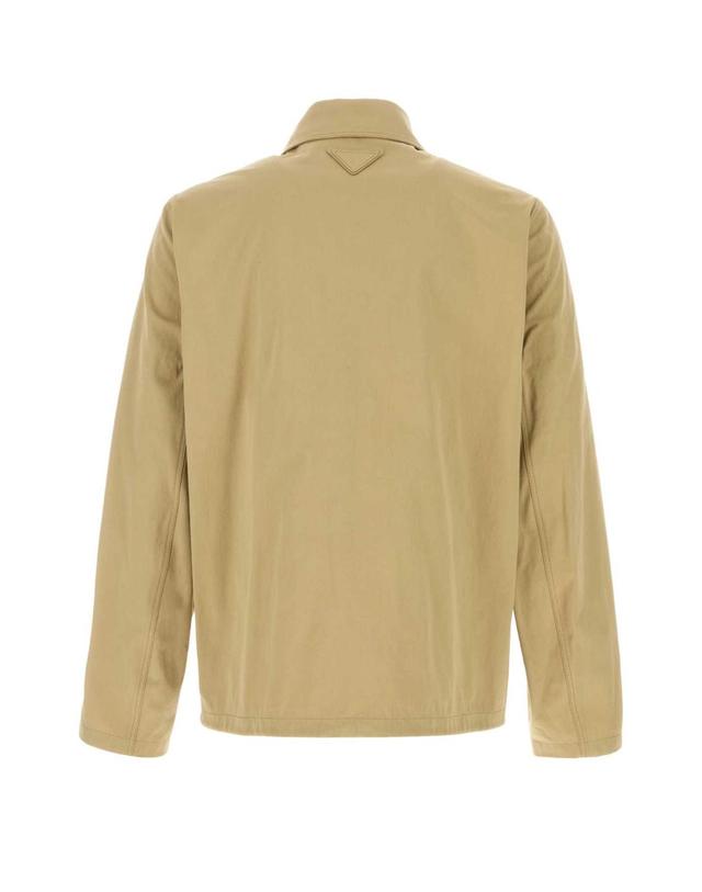 프라다 [해외직구][X45]프라다 SGD119SFEO19DM F0241 남성 블레이저 봄버 캐주얼자켓 Beige cotton jacket 착용컷