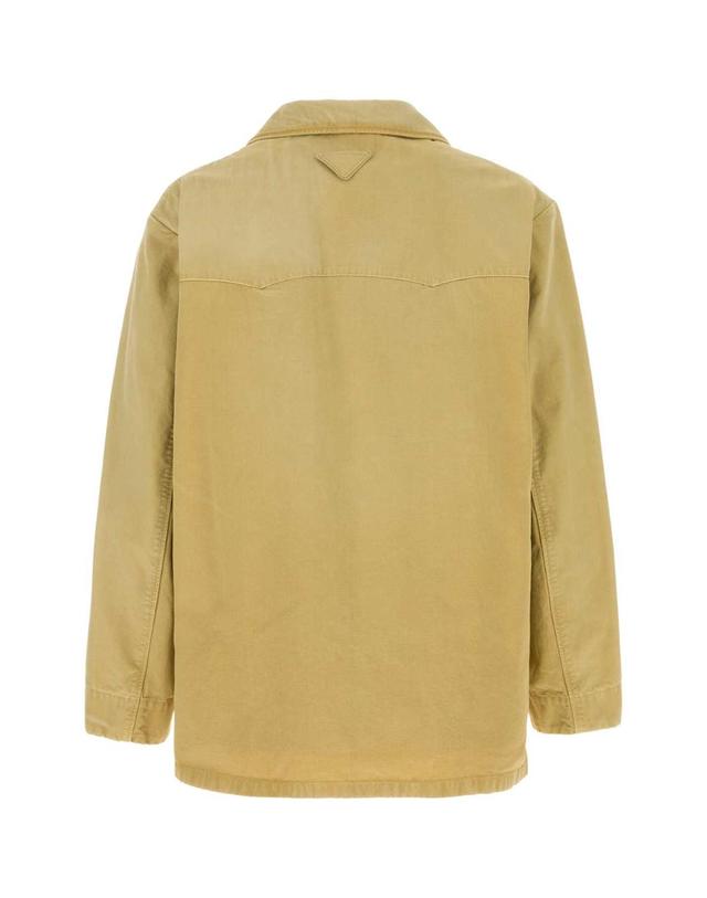 프라다 [해외직구][X45]프라다 SGD088SOOO187F F0065 남성 블레이저 봄버 캐주얼자켓 Beige cotton jacket 착용컷