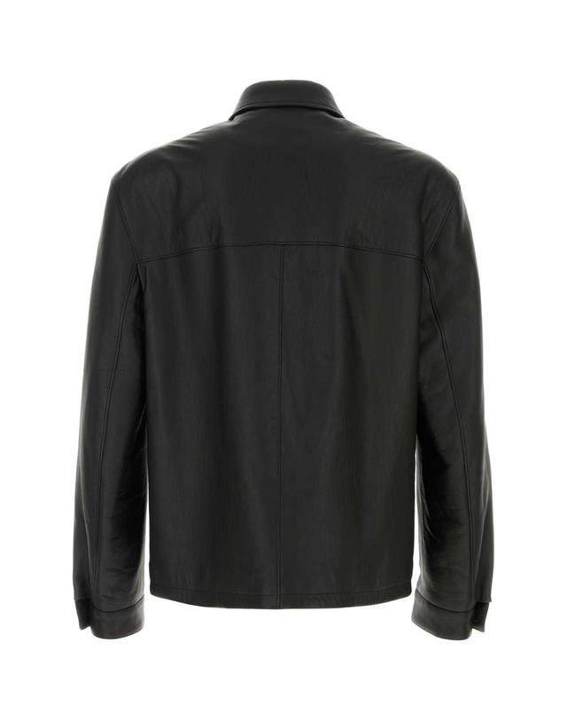 프라다 [해외직구][X45]프라다 UPW615SOOO19WC F0002 남성 데님 패딩 베스트 다운 블레이저 봄버 Black leather jacket 착용컷
