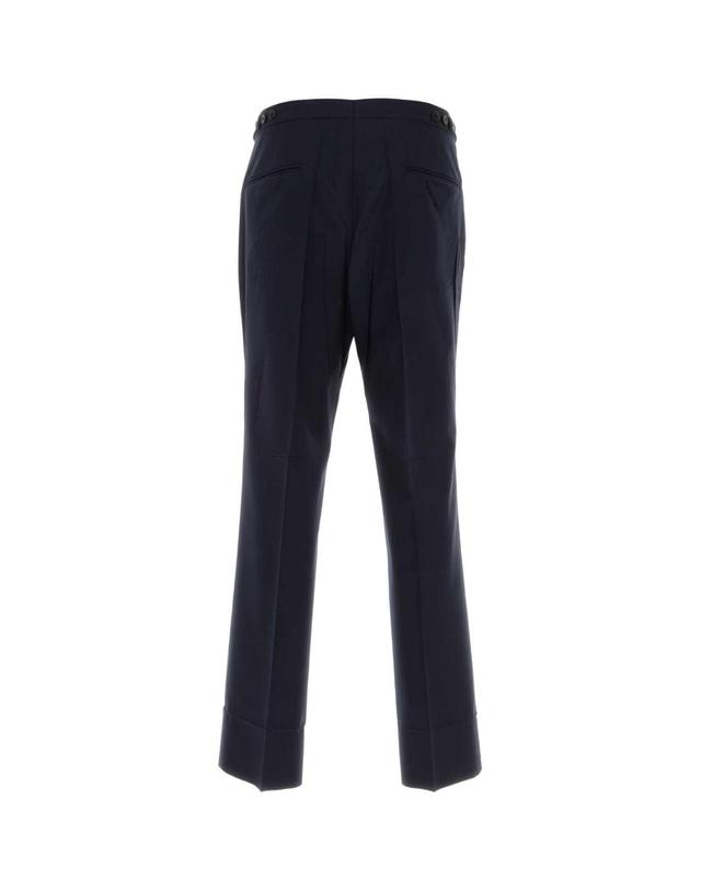 프라다 [해외직구][X45]프라다 UP0422SOOO17LK F0008 남성 바지 면바지 조거 카고 와이드 Navy blue wool blend pant 착용컷