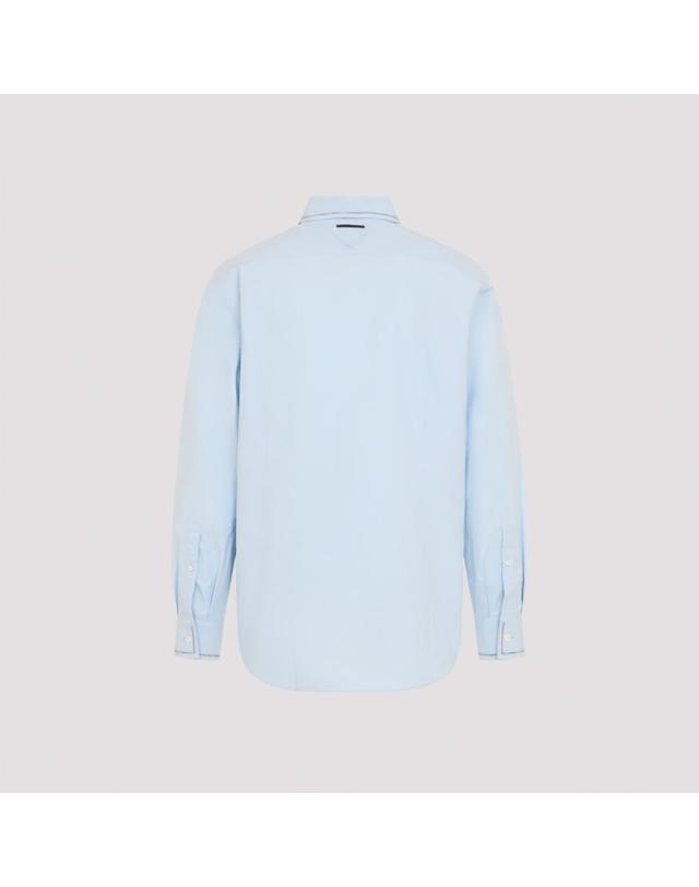 프라다 [해외직구][D14]프라다 UCN712SOOO19S1 F0012 CIELO 남성 셔츠 남방 Prada Shirt 착용컷