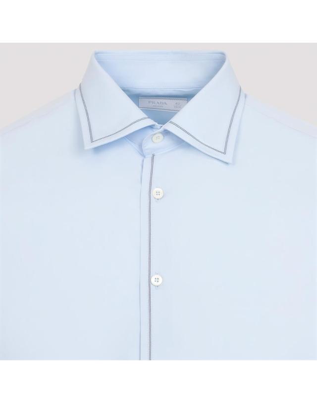 프라다 [해외직구][D14]프라다 UCN712SOOO19S1 F0012 CIELO 남성 셔츠 남방 Prada Shirt 착용컷