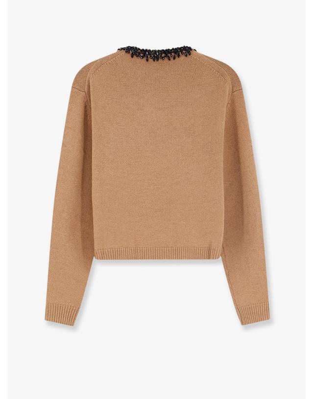 세미쿠처 세미쿠튀르 [해외직구][N85]SEMICOUTURE Y6WH71 여성 니트 스웨터 가디건 SEMICOUTURE Wool and cashmere blend sweater 착용컷