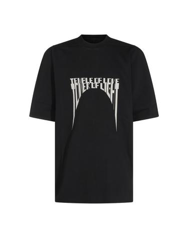 [해외직구][B47]릭오웬스 DU02F6274RIGEP50908 남성 티셔츠 상의 탑 BLACK AND PEARL COTTON JUMBO T SHIRT