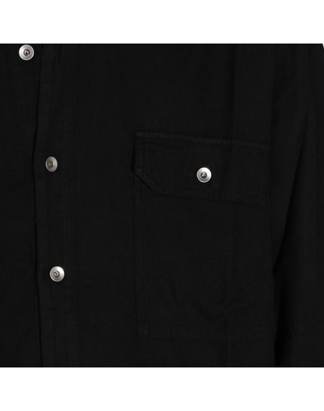 릭오웬스 다크쉐도우 [해외직구][B47]릭오웬스 DU02F6297CFL09 남성 셔츠 남방 BLACK COTTON JUMBO SHIRT 착용컷