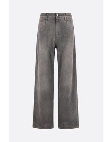 [해외직구][E32]ERMANNO SCERVINO D497P305XQA90303 여성 진 팬츠 데님 청바지 바지 트라우져 로고 ERMANNO SCERVINO baggy jeans in jacquard
