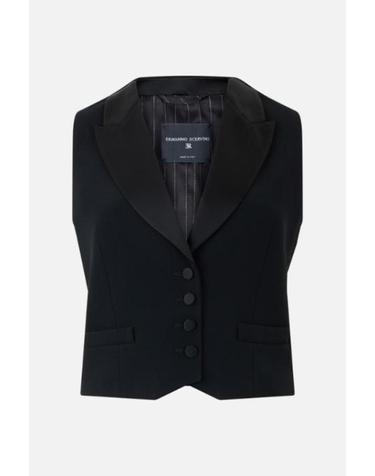 [해외직구][E32]ERMANNO SCERVINO D496N703TEILM95708 여성 조끼 베스트자켓 ERMANNO SCERVINO cropped vest in viscose blend