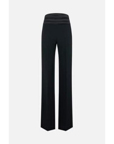 [해외직구][E32]ERMANNO SCERVINO D496P719TEILM95708 여성 바지 팬츠 트라우저 면바지 슬렉스 로고 ERMANNO SCERVINO wide leg trousers in cady