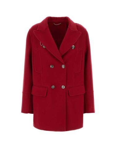 [해외직구][X45]ERMANNO SCERVINO D496D72528G 91559 여성 코트 하프 롱 트렌치 오버코트 코트자켓 Red wool coat