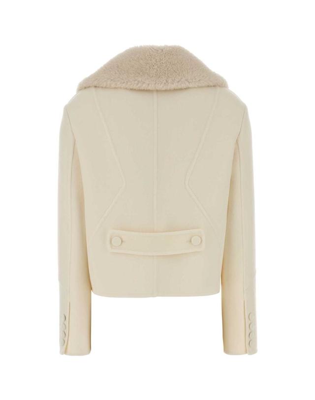에르마노 설비노 [해외직구][X45]ERMANNO SCERVINO D496I311SHZBG 14800 여성 자켓 베스트 다운베스트 질렛 Ivory wool coat 착용컷