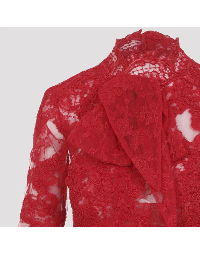 에르마노 설비노 [해외직구][D14]ERMANNO SCERVINO D492Q725APZBD 91559 SCARLET 여성 원피스 드레스 Ermanno Scervino Lace Mini Dress 착용컷