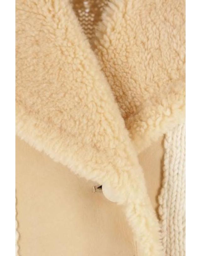 에르마노 설비노 [해외직구][E32]ERMANNO SCERVINO D495D305SHQTK10105 여성 코트 ERMANNO SCERVINO single breasted coat in knit and shearling 착용컷
