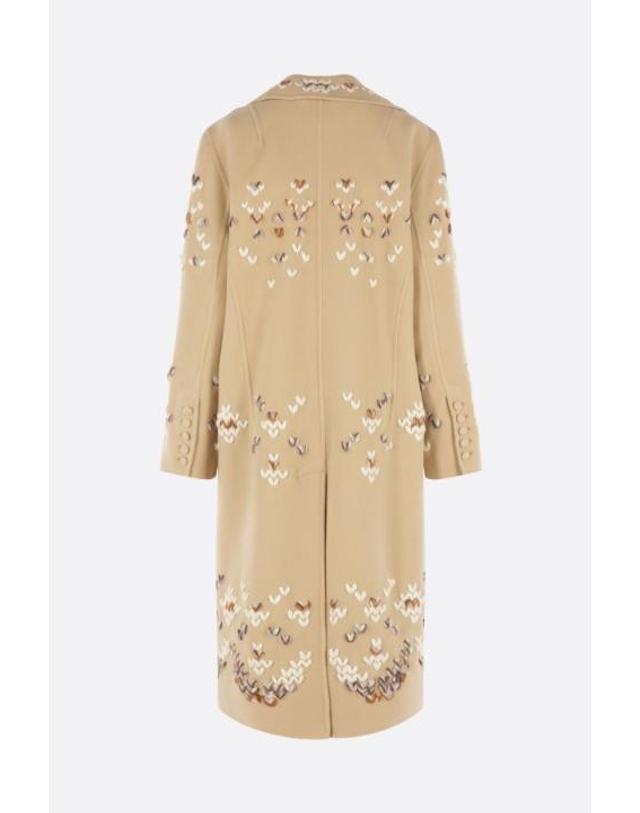 에르마노 설비노 [해외직구][E32]ERMANNO SCERVINO D496D330RZBG61324 여성 코트 ERMANNO SCERVINO single breasted coat in wool with emrboideries 착용컷