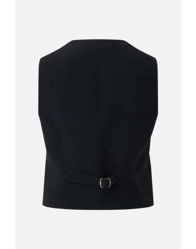 에르마노 설비노 [해외직구][E32]ERMANNO SCERVINO D496N703TEILM95708 여성 조끼 베스트자켓 ERMANNO SCERVINO cropped vest in viscose blend 착용컷