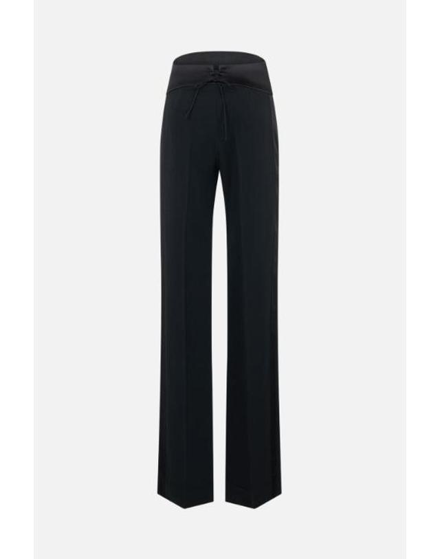 에르마노 설비노 [해외직구][E32]ERMANNO SCERVINO D496P719TEILM95708 여성 바지 팬츠 트라우저 면바지 슬렉스 로고 ERMANNO SCERVINO wide leg trousers in cady 착용컷