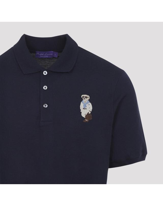 랄프로렌 [해외직구][D14]RALPH LAUREN PURPLE LABEL 790P17381002 RACING NAVY 남성 폴로 카라티 피케셔츠 상의 Ralph Lauren Purple Label Bear Polo 착용컷