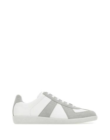 [해외직구][X45]메종마르지엘라 S57WS0236P1897 101 남성 스니커즈 단화 남자스니커즈 Two tone leather Replica sneakers