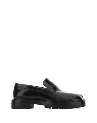 [해외직구][X45]메종마르지엘라 S57WR0139P3827 H8396 남성 슬립온 스니커즈 단화 Black leather Tabi loafers