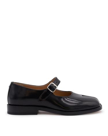 [해외직구][B47]메종마르지엘라 S39WL0119PS679T8013 여성 플랫슈즈 슬리퍼 샌들 뮬 BLACK LEATHER TABI SHOES