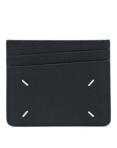 [해외직구][B47]메종마르지엘라 SA1VX0006P4745T8013 남성 카드지갑 카드홀더 BLACK LEATHER FOUR STITCHES CARD HOLDER