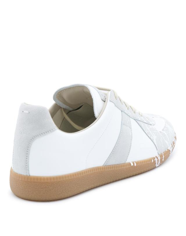 메종 마르지엘라 [해외직구][Q11]메종마르지엘라 S57WS0517P7799H8548 남성 스니커즈 OFF WHITE LEATHER REPLICA SNEAKERS 착용컷