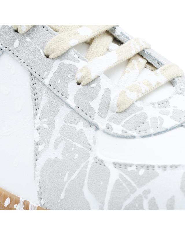 메종 마르지엘라 [해외직구][Q11]메종마르지엘라 S57WS0517P7799H8548 남성 스니커즈 OFF WHITE LEATHER REPLICA SNEAKERS 착용컷