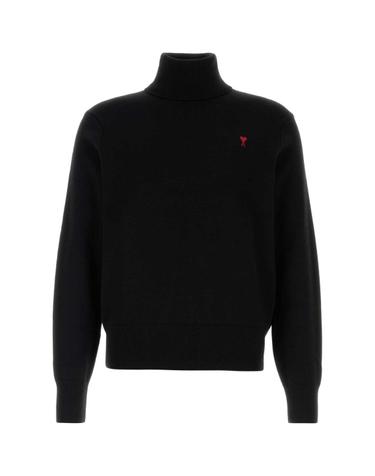 [해외직구][X45]아미 HKS827001 009 남성 셔츠 남방 긴팔 반팔 Black wool sweater