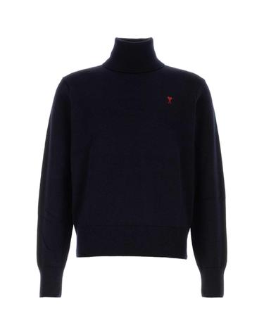 [해외직구][X45]아미 HKS827001 414 남성 셔츠 남방 긴팔 반팔 Midnight blue wool sweater