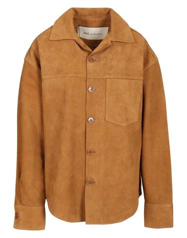 [해외직구][A94]아미 USH826LH0059236 남성 가죽자켓 레더자켓 AMI AMI Suede Overshirt