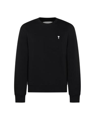 [해외직구][Q11]AMI PARIS HSW763730045 남성 맨투맨 스웨트셔츠 후드 BLACK COTTON SWEATSHIRT