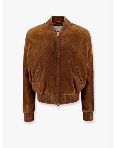 [해외직구][N85]AMI PARIS HJK152 남성 자켓 블레이저 코트 패딩 AMI PARIS Suede goatskin jacket