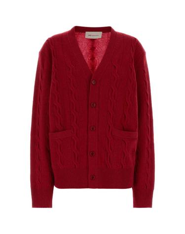 [해외직구][X45]아미 UKC393KN0189 A186 여성 스웨터 니트 가디건 Red wool cardigan