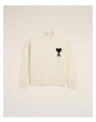 [해외직구][G95]Ami Paris UKS838018151 남성 니트 가디건 스웨터 CREWNECK SWEATER WITH CONTRASTED AMI DE COEUR