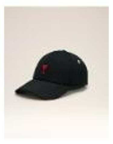 [해외직구][G95]Ami Paris BFUCP006AW0041001 남성 모자 캡 버킷햇 페도라 비니 바라클라바 RED AMI DE COEUR EMBROIDERY CAP