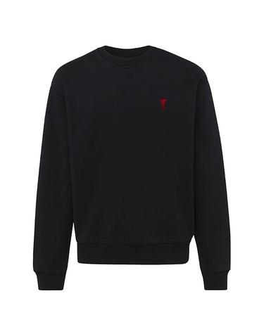 [해외직구][B47]AMI PARIS BFUSW035730001 남성 맨투맨 스웨트셔츠 상의 BLACK COTTON SWEATSHIRT
