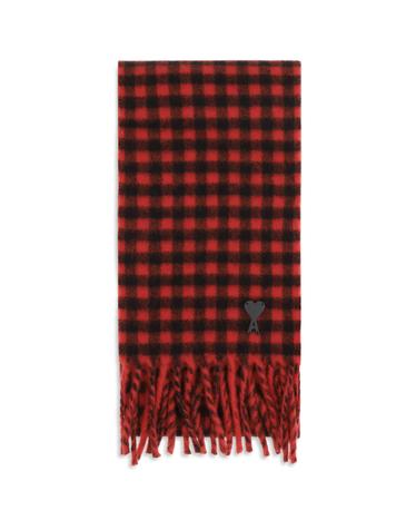 [해외직구][K68]AMI PARIS USF699AW0059 A252 남성 스카프 목도리 폴라드 머플러 Ami de Coeur checked wool Scarf