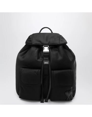 아미 [해외직구][T56]Ami Paris ULL756AW0001 Black 여성 백팩 가방