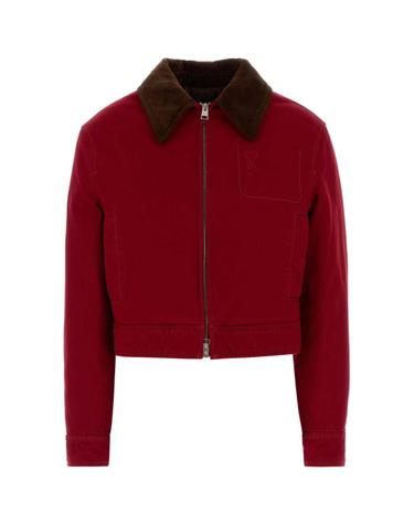 [해외직구][X45]아미 FJK920DE0132 A186 여성 자켓 베스트 블레이저 봄버 데님 Red denim jacket