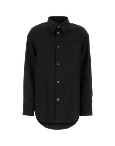 [해외직구][X45]아미 USH808WV0194 001 여성 셔츠 남방 블라우스 Black wool oversize shirt