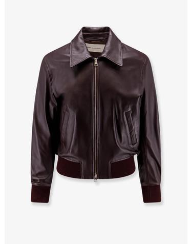[해외직구][N85]AMI PARIS HJK850 남성 자켓 블레이저 코트 패딩 AMI PARIS Bordeaux leather jacket with zip