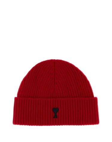 [해외직구][X45]아미 UBO006018 A252 남성 모자 버킷햇 비니 헤드밴드 Red wool beanie