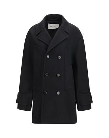 아미 [해외직구][K68]AMI PARIS FCO480WV0078 001 여성 코트 하프 롱 트렌치코트 레인코트 Virgin wool short Caban Coat