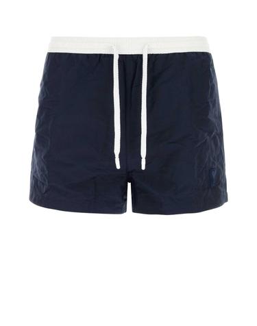 [해외직구][X45]아미 HBW317PA0027 A042 남성 수영복 수윔팬츠 수영바지 Navy blue polyester swimming shorts